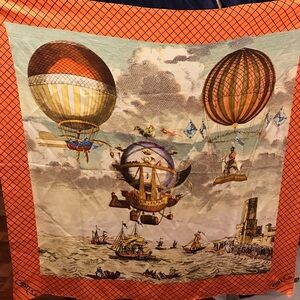 Carson & Co The Balloonists 100% silk Scarf 42” x 42”